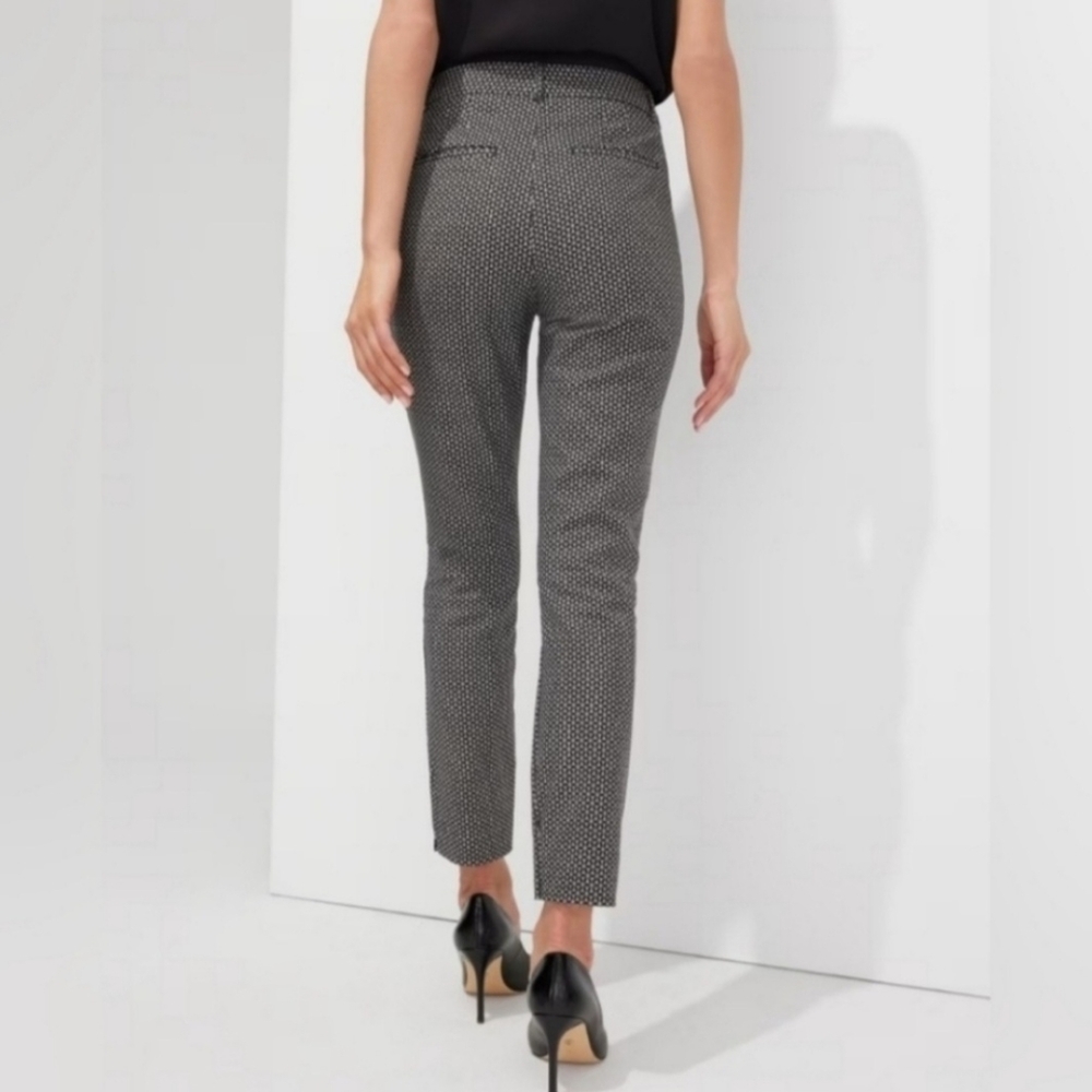 WHBM Slim Ankle/Crop Herringbone Pattern Dress Pants Mid-rise sz 6